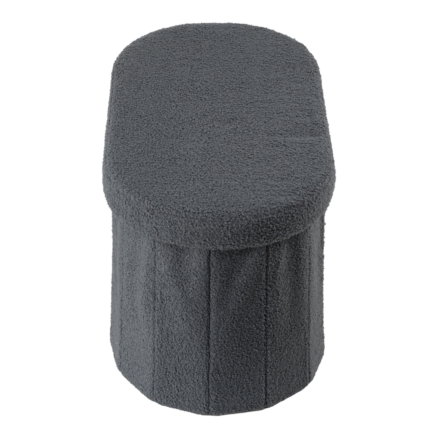 Folding Storage Ottoman Bench Oval Toy Blanket Organizer Box Footstool Pouf Seat 