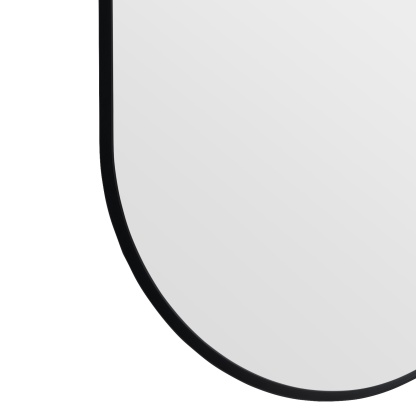 Bathroom Aluminium Framed Oval Mirror Vanity Basin Wall Mounted Makeup Mirror Gold/Black