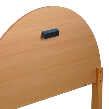 Bedroom Pine Wood Bed Frame Wooden Base Platform Round Bedhead Oak King Single/Single