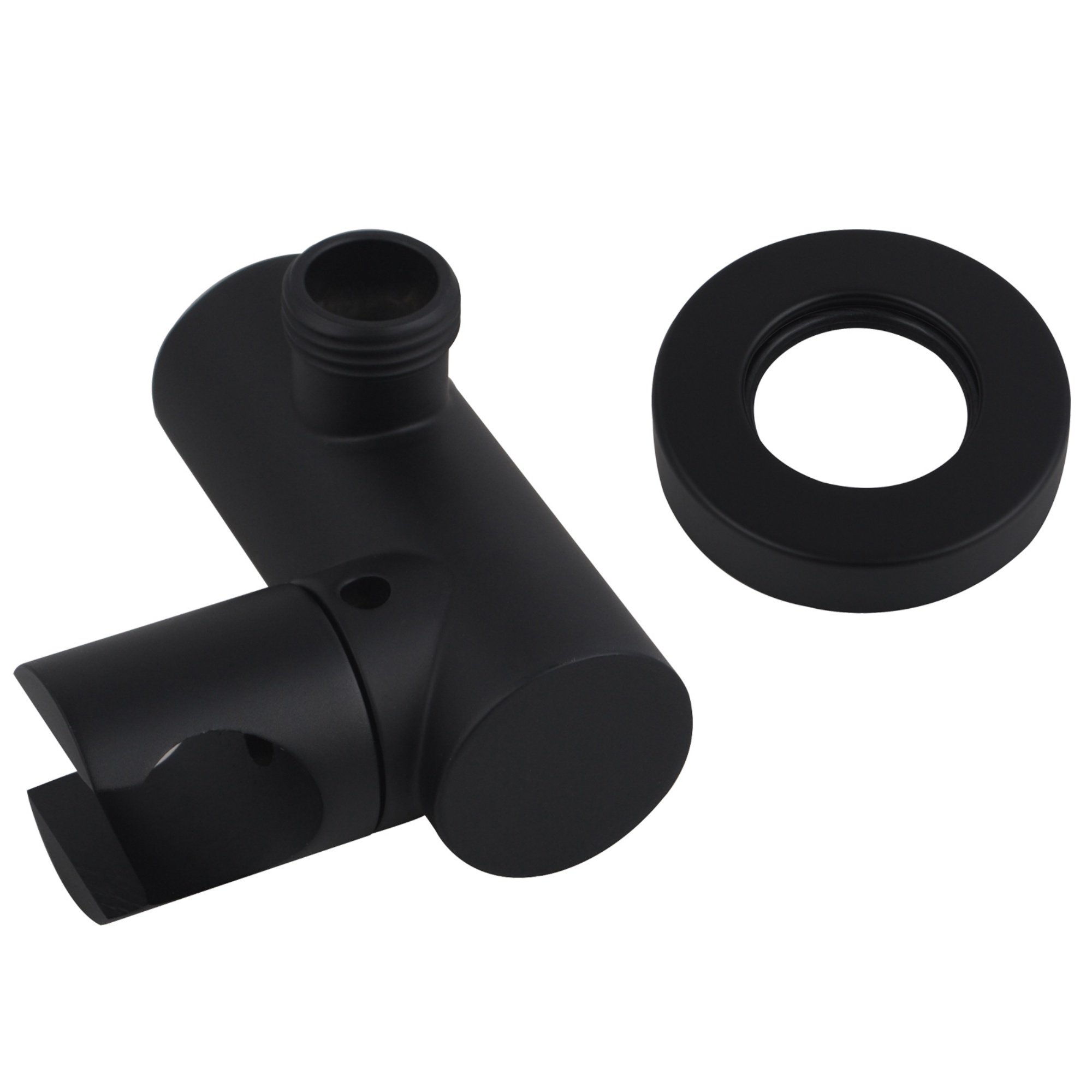 Round Swivel Handheld Shower Head Holder 1.5m Shower Hose Wall Mounted G1/2 Water Inlet Connector Chrome/Black