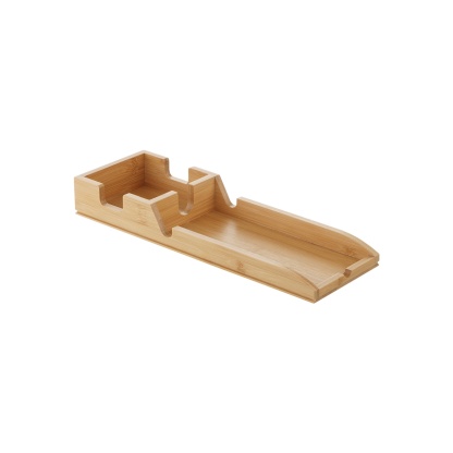 Multi-functional Bamboo Slide-Away Sofa Armrest Tray for Drinks Cellphone Remote Snacks Detachable Couch Arm Cup Holder Tray