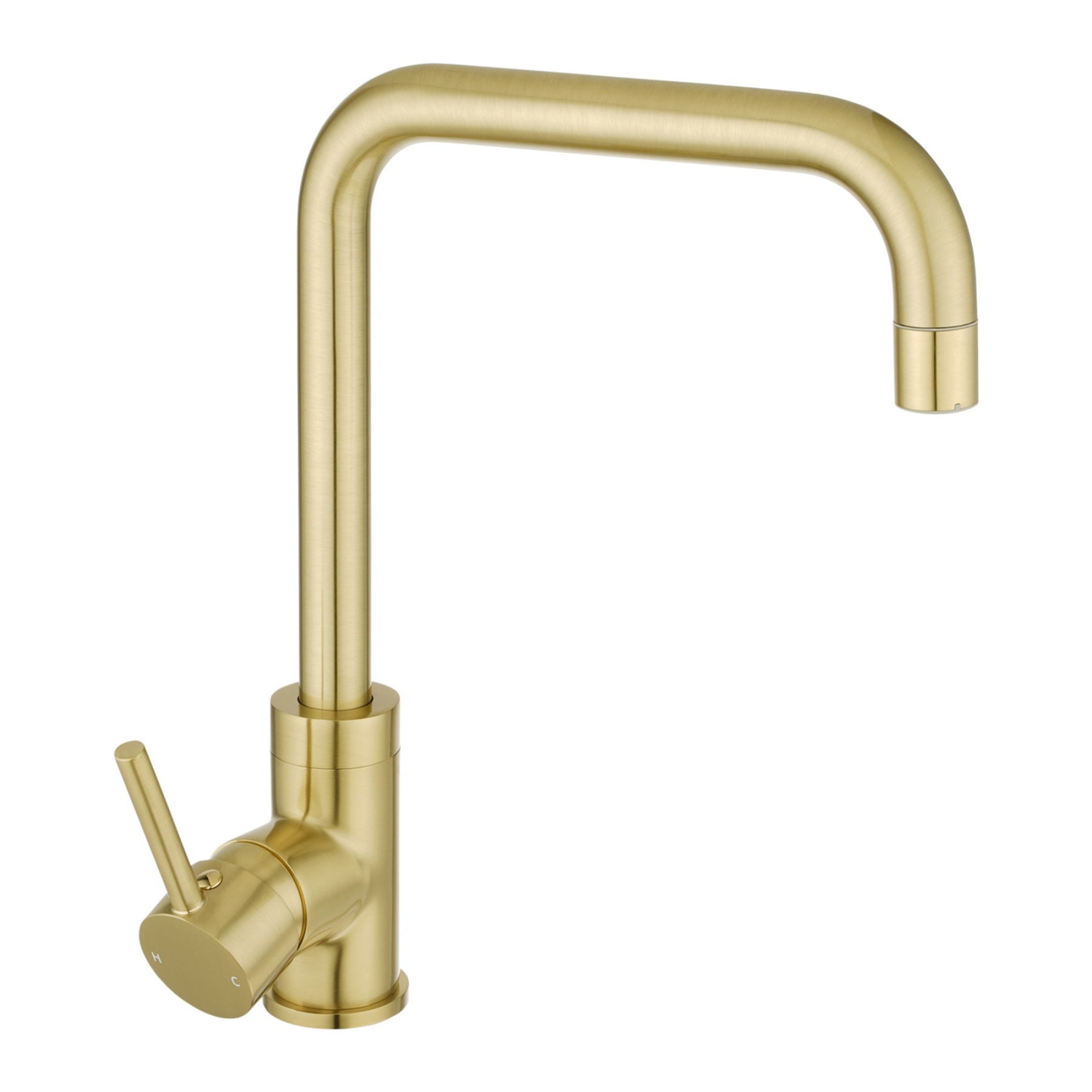 360° Swivel Round Brass Gooseneck Kitchen Sink Mixer Tap Laundry Basin Vanity 2 Mode Spray Spout Faucet Chrome/Yellow Gold