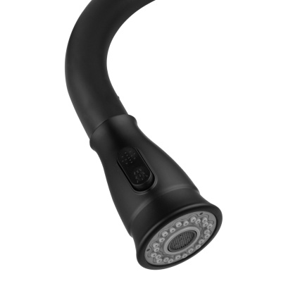 Round Pull-Out Kitchen Laundry Sink Mixer Tap 2 Function Spray 360° Swivel Faucet Chrome/Black