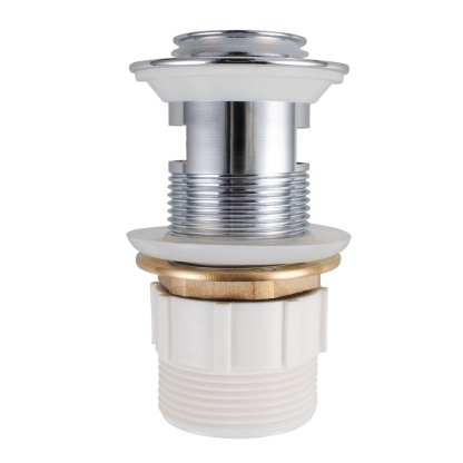 32/40mm Solid Brass Pop Up Waste Overflow Bathroom Basin Vanity Push Plug Drain Chrome/Matte Black/Brushed Gold