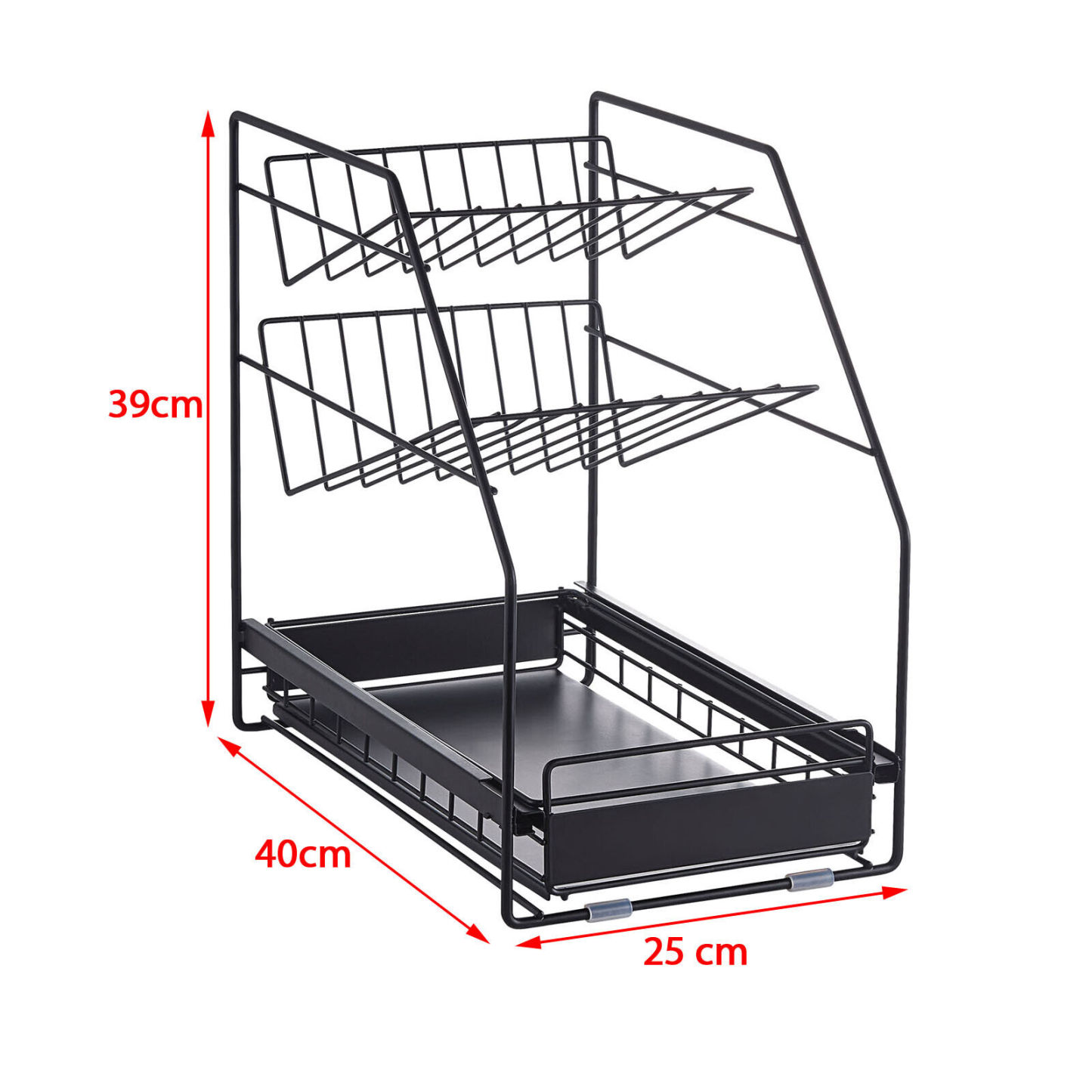 Kitchen/Bath Storage Organizer Spice Rack Cabinet Slide Out Drawer Sink Shelf Dish Basket