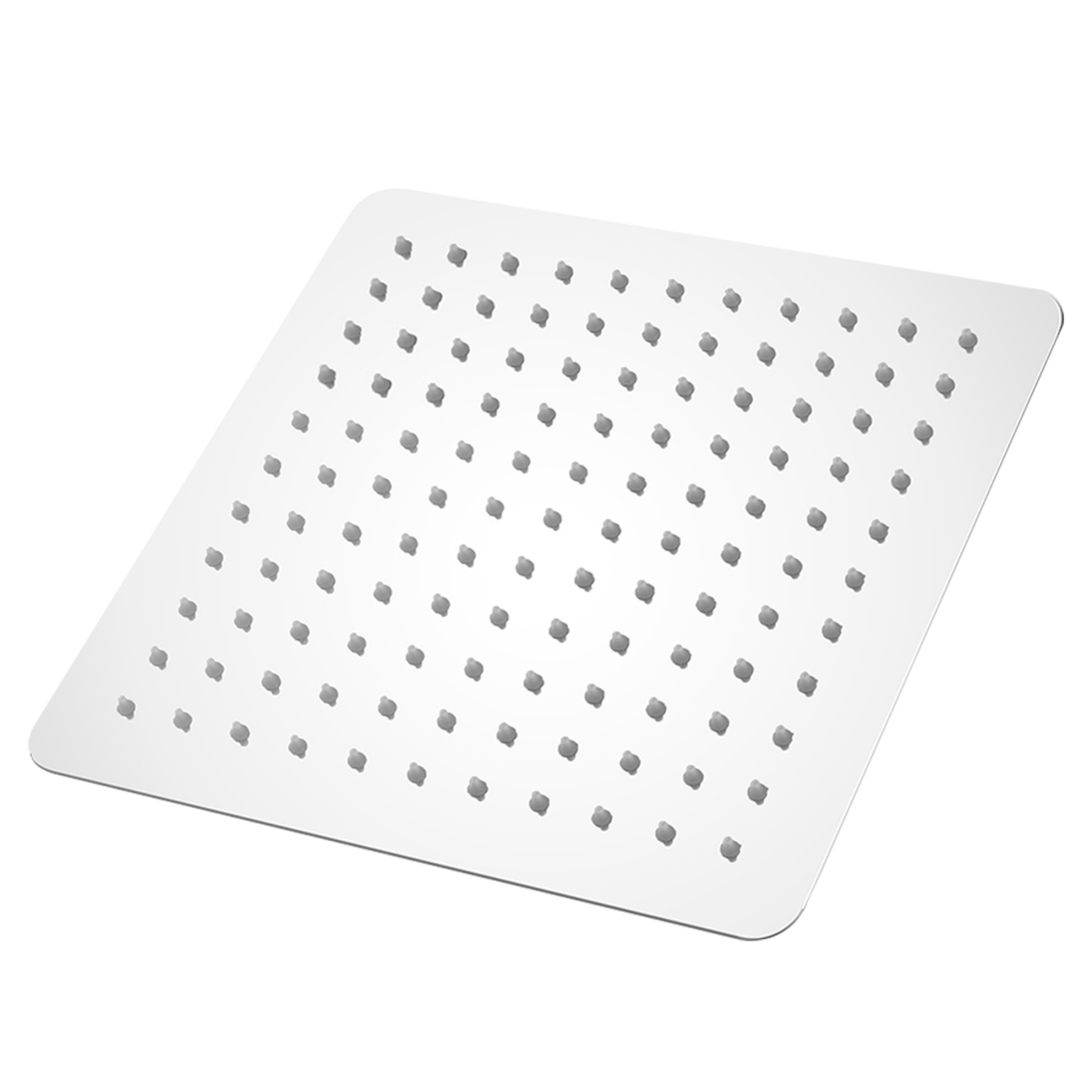 250mm 10" Bathroom Square Stainless Steel Rainfall Overhead Shower Head Thin Bath Shower Rose Silver/Black