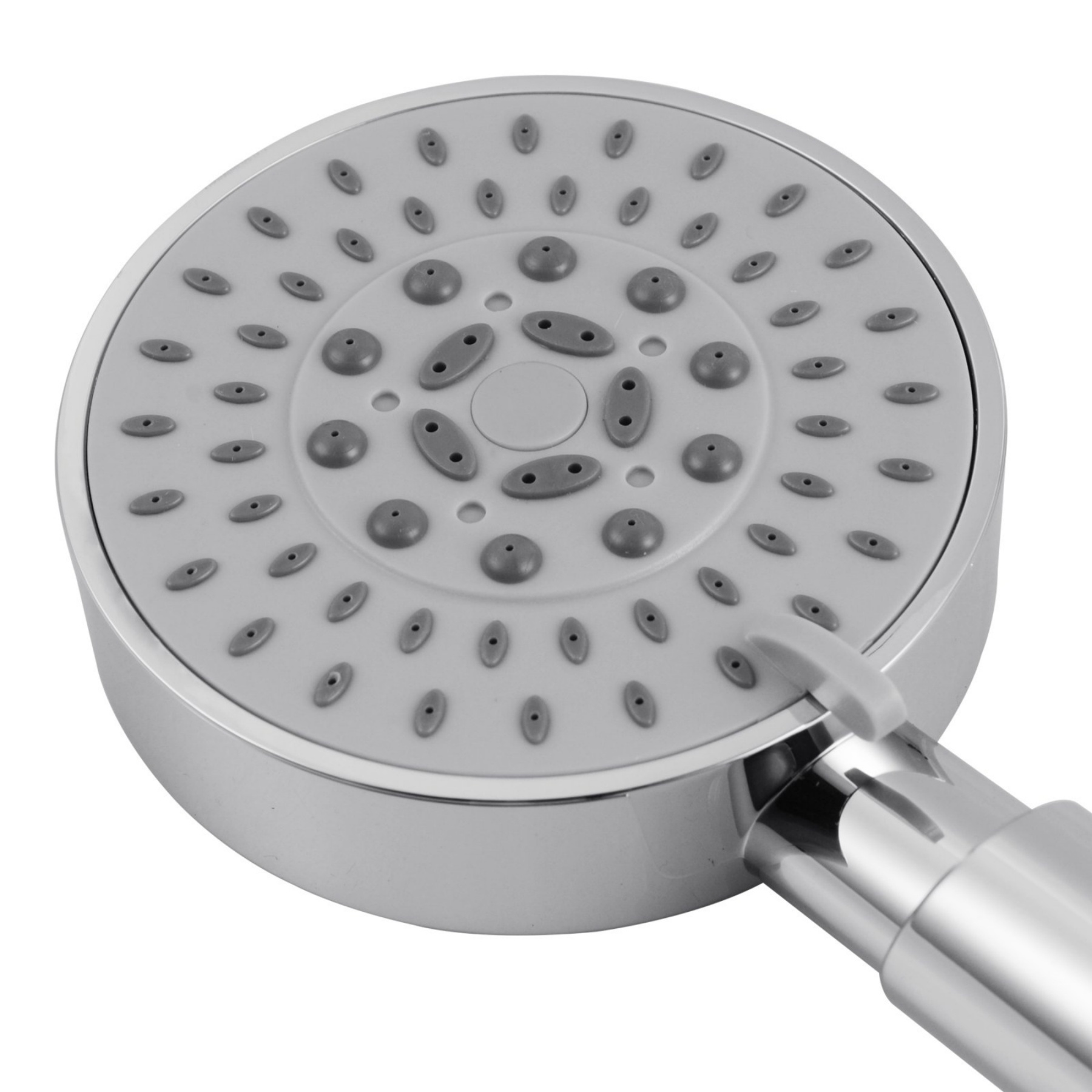 5 Functions Chrome Round Rainfall Handheld Shower Head Bathroom Spray Handheld Shower Rose