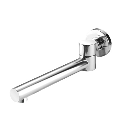 Round Brass Bath Basin Sink Vanity Wall Spout 360° Swivel Bathtub Outlet Faucet Chrome/Matte Black