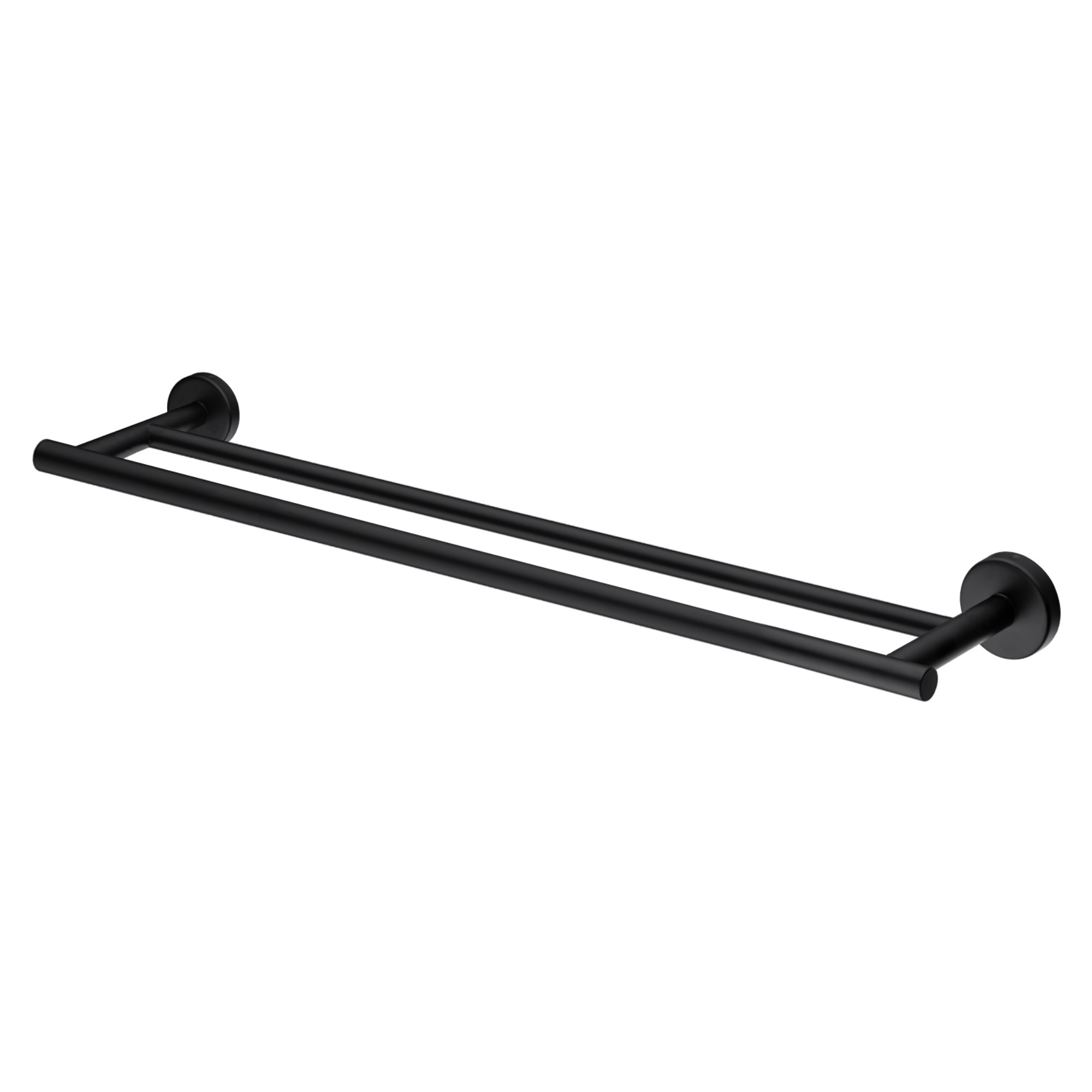 755mm Stainless Steel Double Towel Rack Bathroom Round Brushed Nickel 