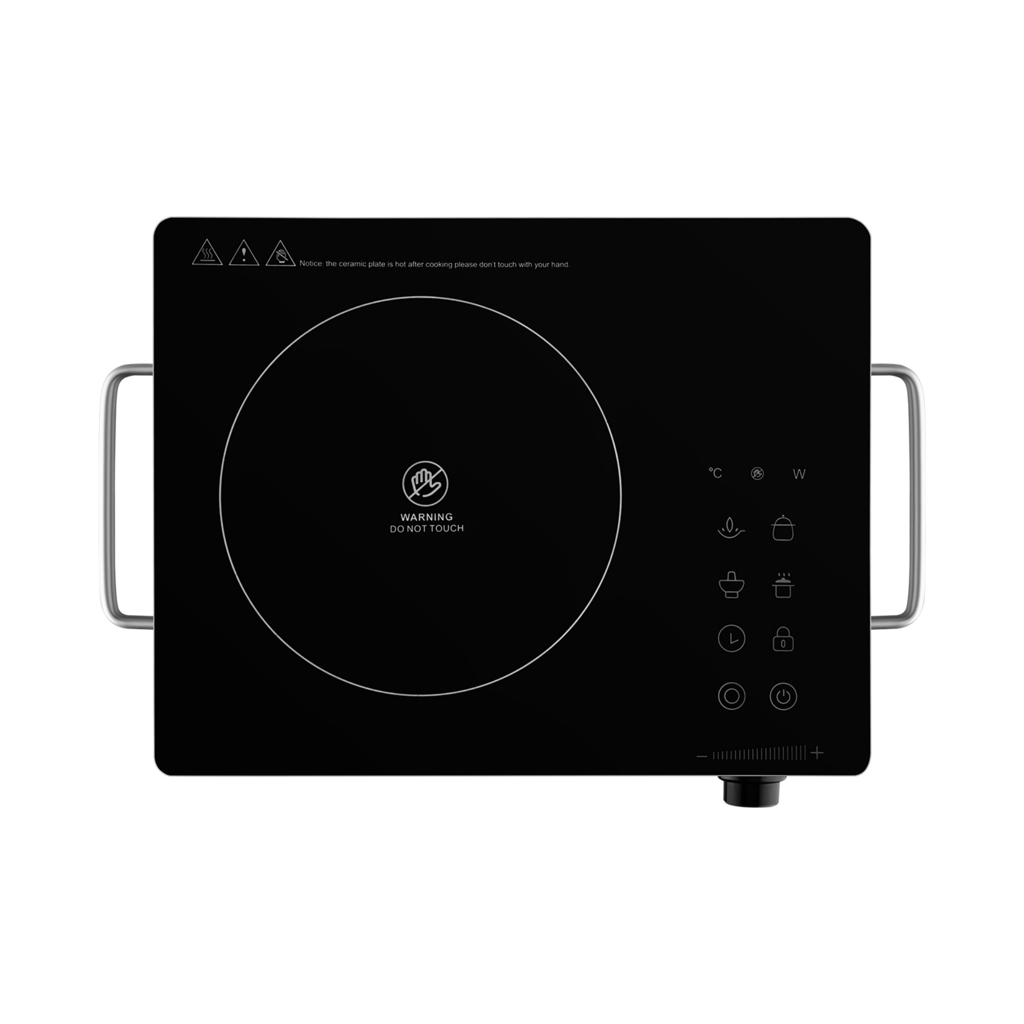 3 Function 2800W Black Portable Ceramic Electric Induction Cooktop Kitchen Hob Plate Stove Touch Knob Control 