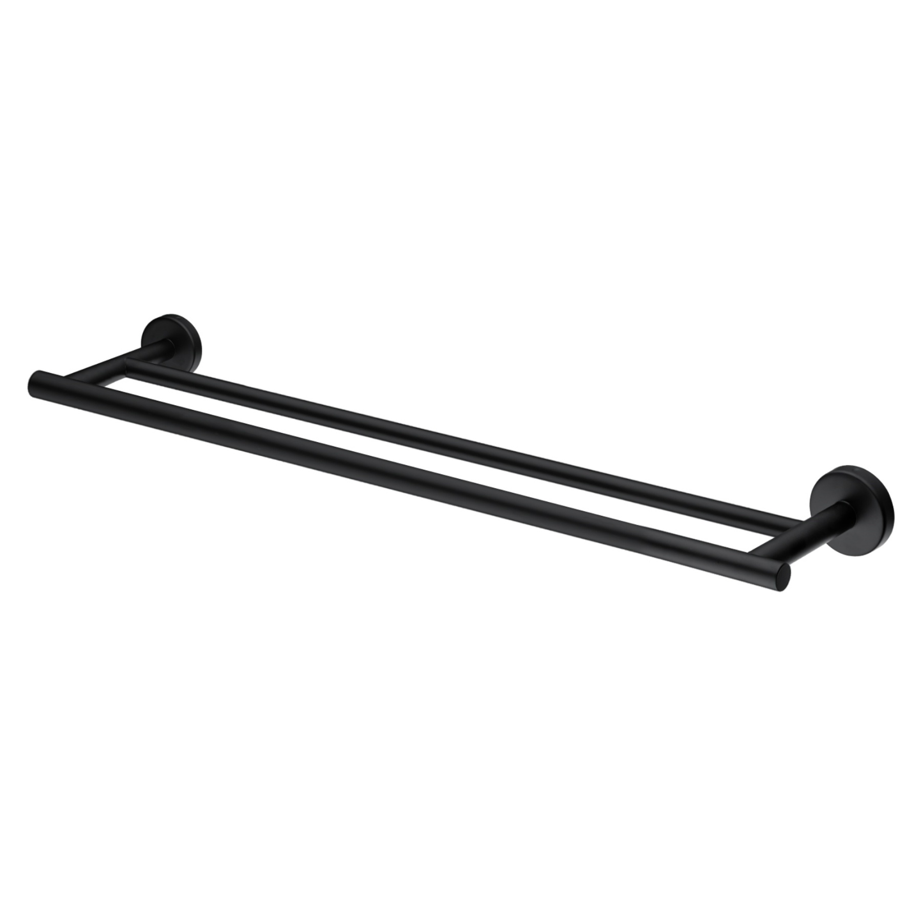 755mm Stainless Steel Double Towel Rack Bathroom Round Brushed Nickel Double Bars Towel Rail Holder