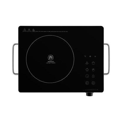 3 Function 2800W Black Portable Ceramic Electric Induction Cooktop Kitchen Hob Plate Stove Touch Knob Control 