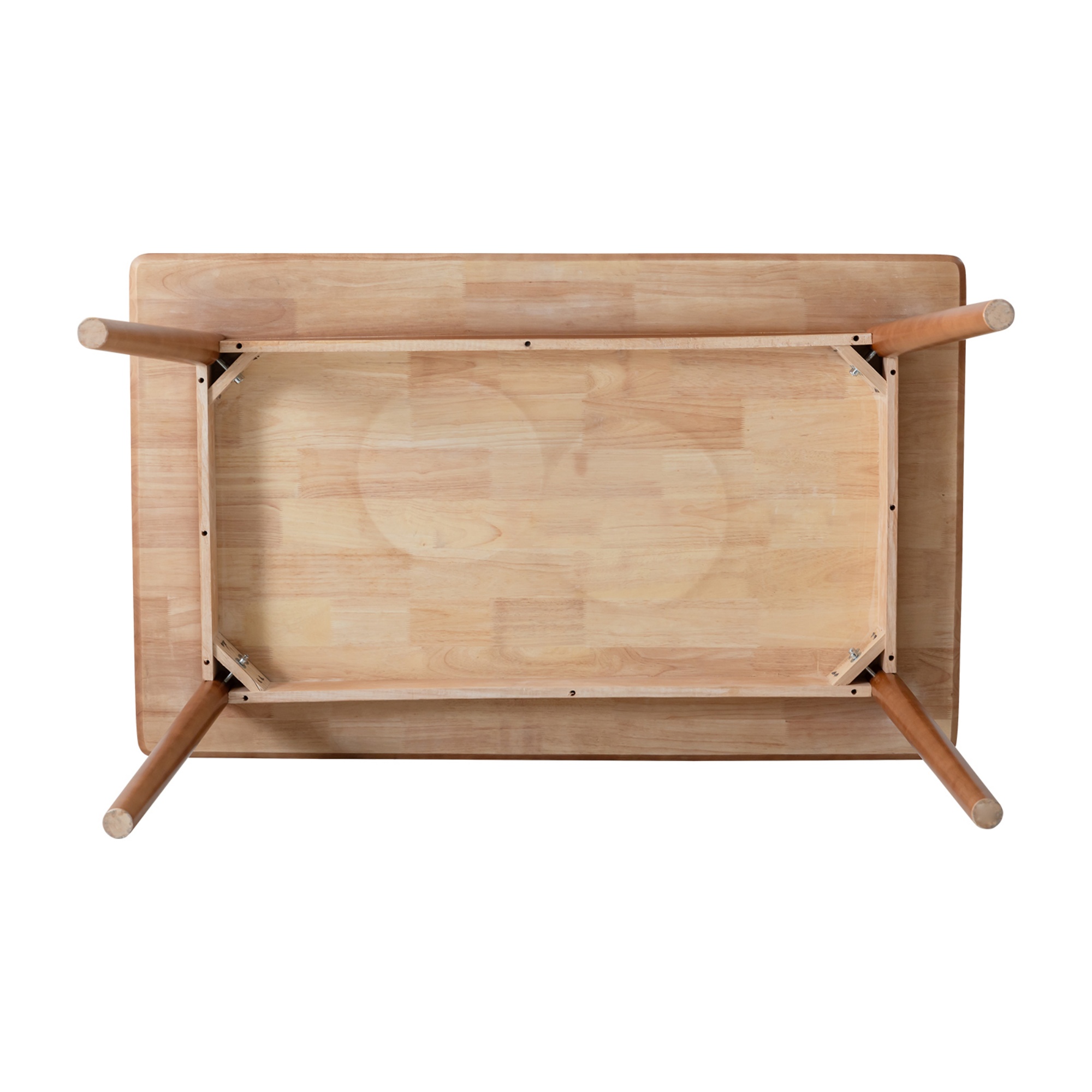 140cm Rectangle Wooden Dining Table for Home Kitchen Cafe Restaurant Walnut/Natural