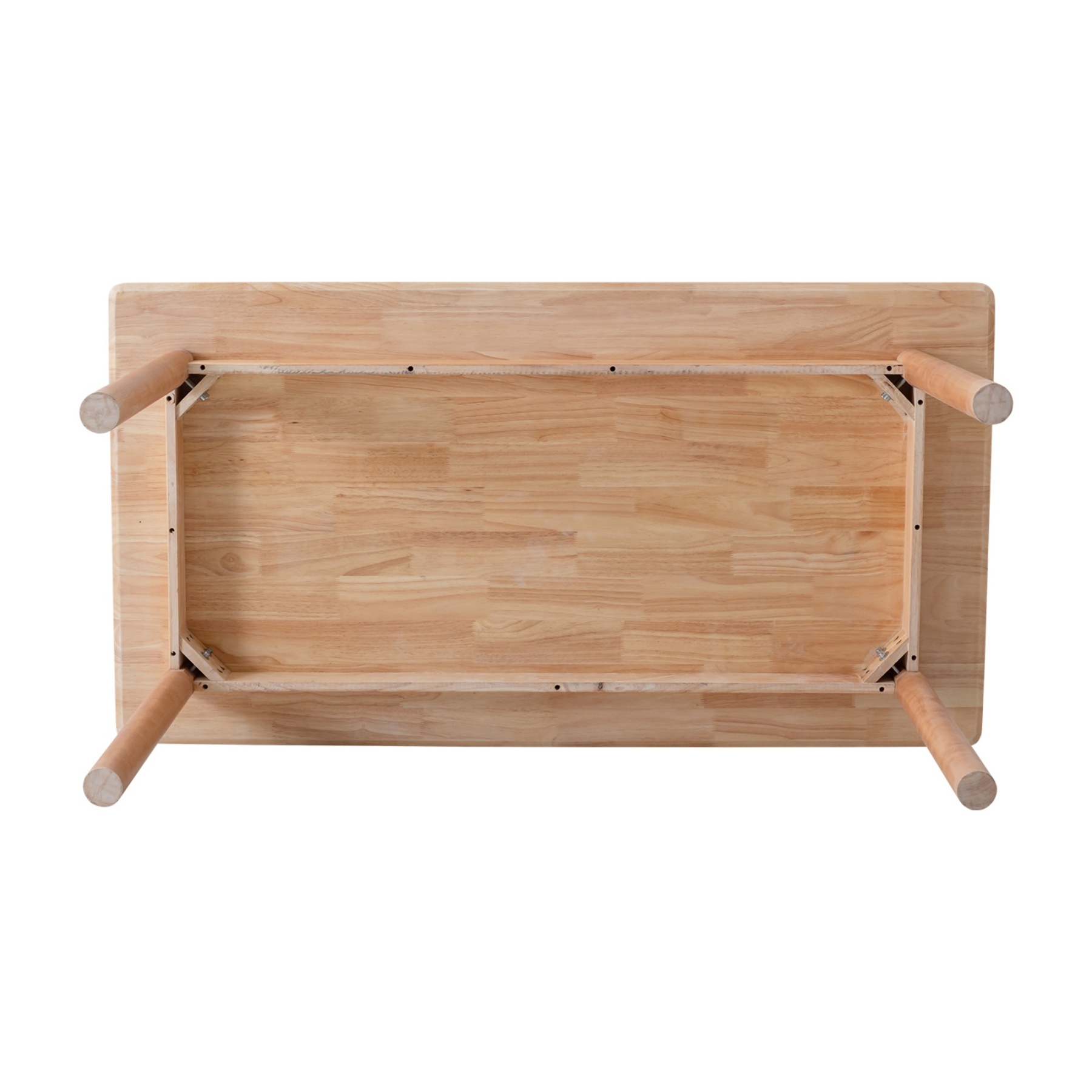 140cm Rectangle Wooden Dining Table for Home Kitchen Cafe Restaurant Walnut/Natural