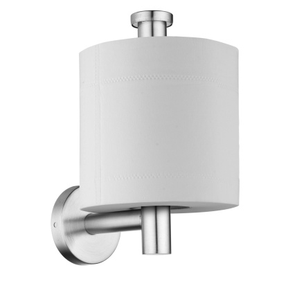 160mm Stainless Steel Bathroom Toilet Paper Roll Holder Round Tissue Hook Rack Wall Mounted Black/Brushed Nickel