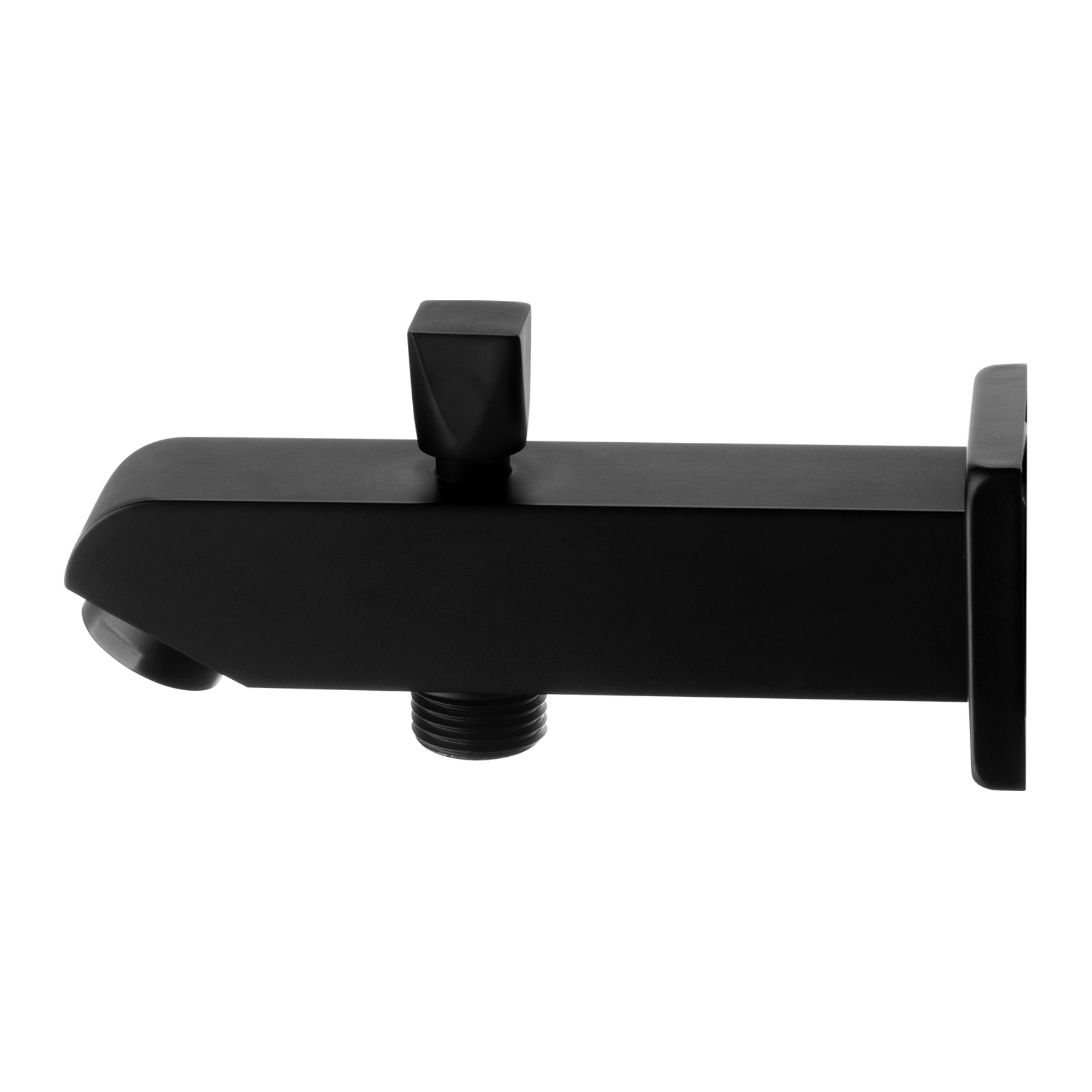 Square Wall Mounted Basin Outlet Bathroom Handheld Shower Water Spout Diverter Connector Chrome/Black