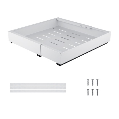 31-52cm Pull-Out Extendable Steel Cabinet Tray Kitchen Slide Drawer Organizer Rack Holder Storage Shelf