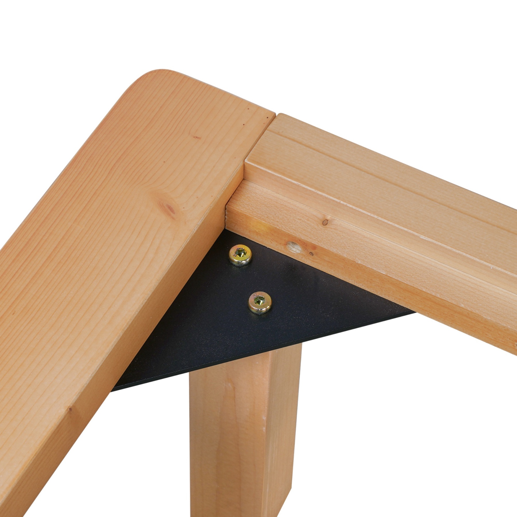 Bedroom Pine Wood Bed Frame Wooden Base Platform Round Bedhead Oak King Single/Single