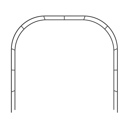 Wedding Garden Arch Without Base Party Balloon Flower Decoration Archway Climbing Plants Arbour Vine Stand Trellis White/Black/Dark Green