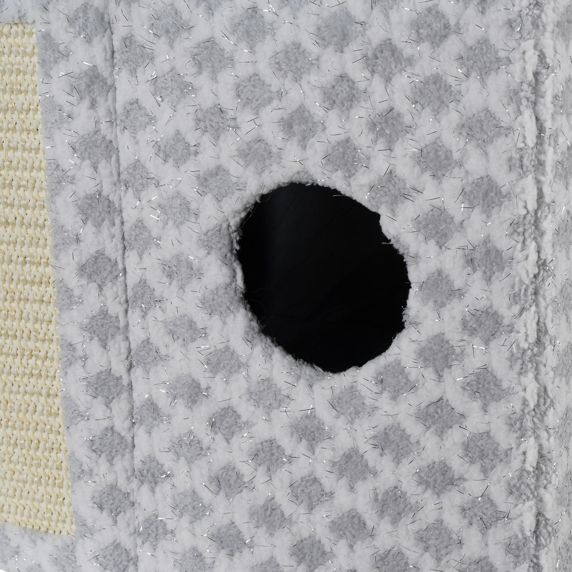 Foldable Indoor Pet Bed Cat Cave Felt Bed Scratch Pad Kitten Cat Hideaway House Grey/Blue