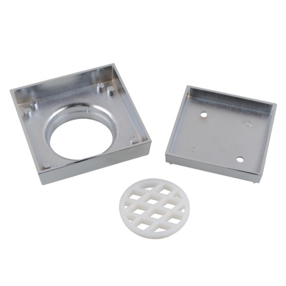 115mm Solid Brass Tile Insert Shower Floor Waste Bathroom Square Great Drain Water Outlet Chrome/Brushed Chrome