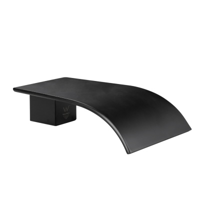 Brass Square Bathroom Basin Sink Vanity Wall Mounted Outlet Bathtub Waterfall Spout Faucet Chrome/Black