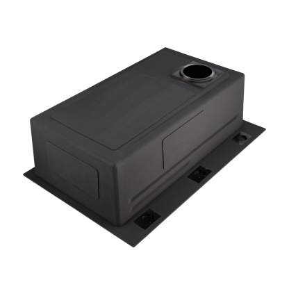 Stainless Steel Single Bowl Counter Top Control Kitchen Sink Smart Drainage Detachable Colander Satin Brush/Dark Grey/Yellow Gold