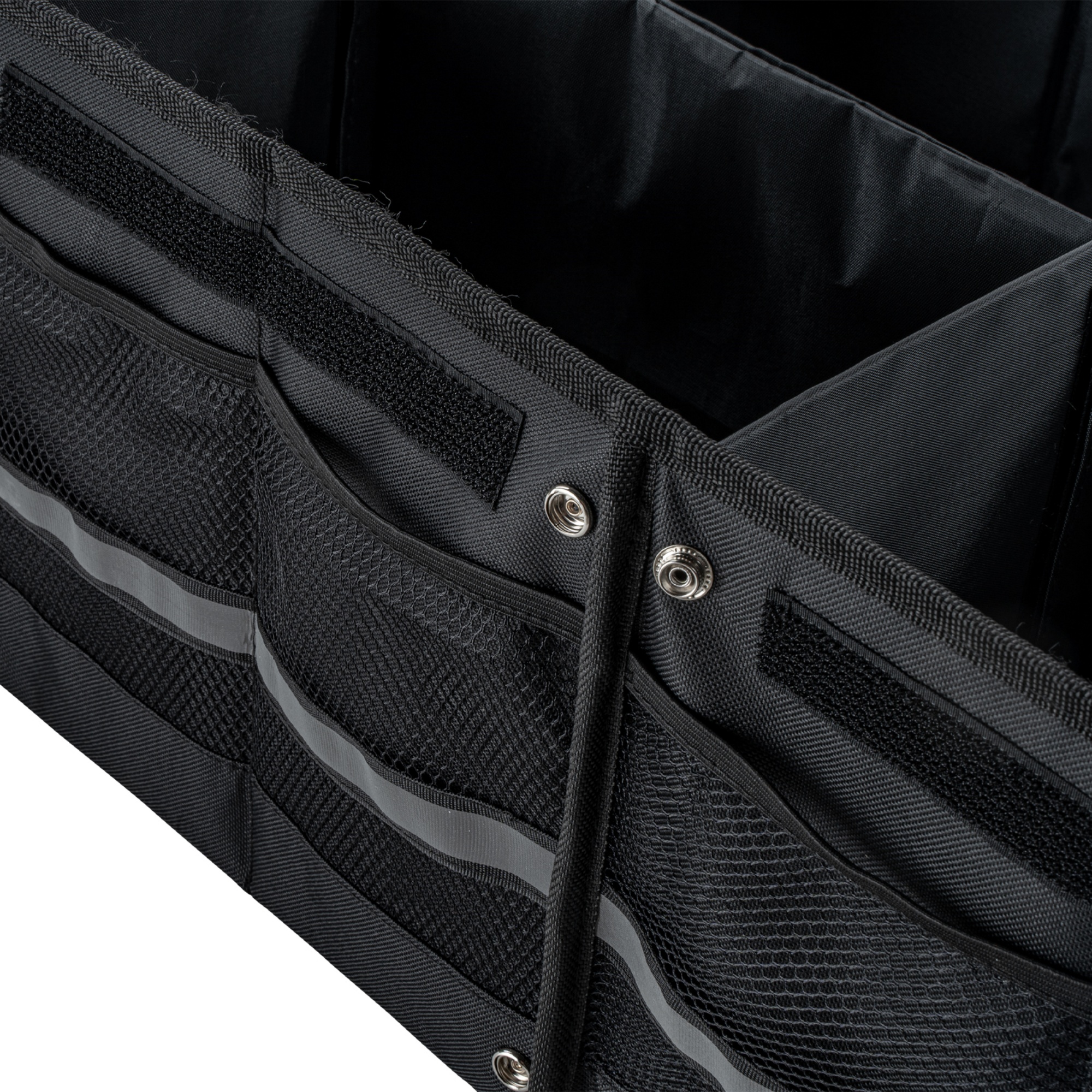 Multipurpose Collapsible Trunk Cargo Storage Box Waterproof 3 Compartments Car Organizer Black