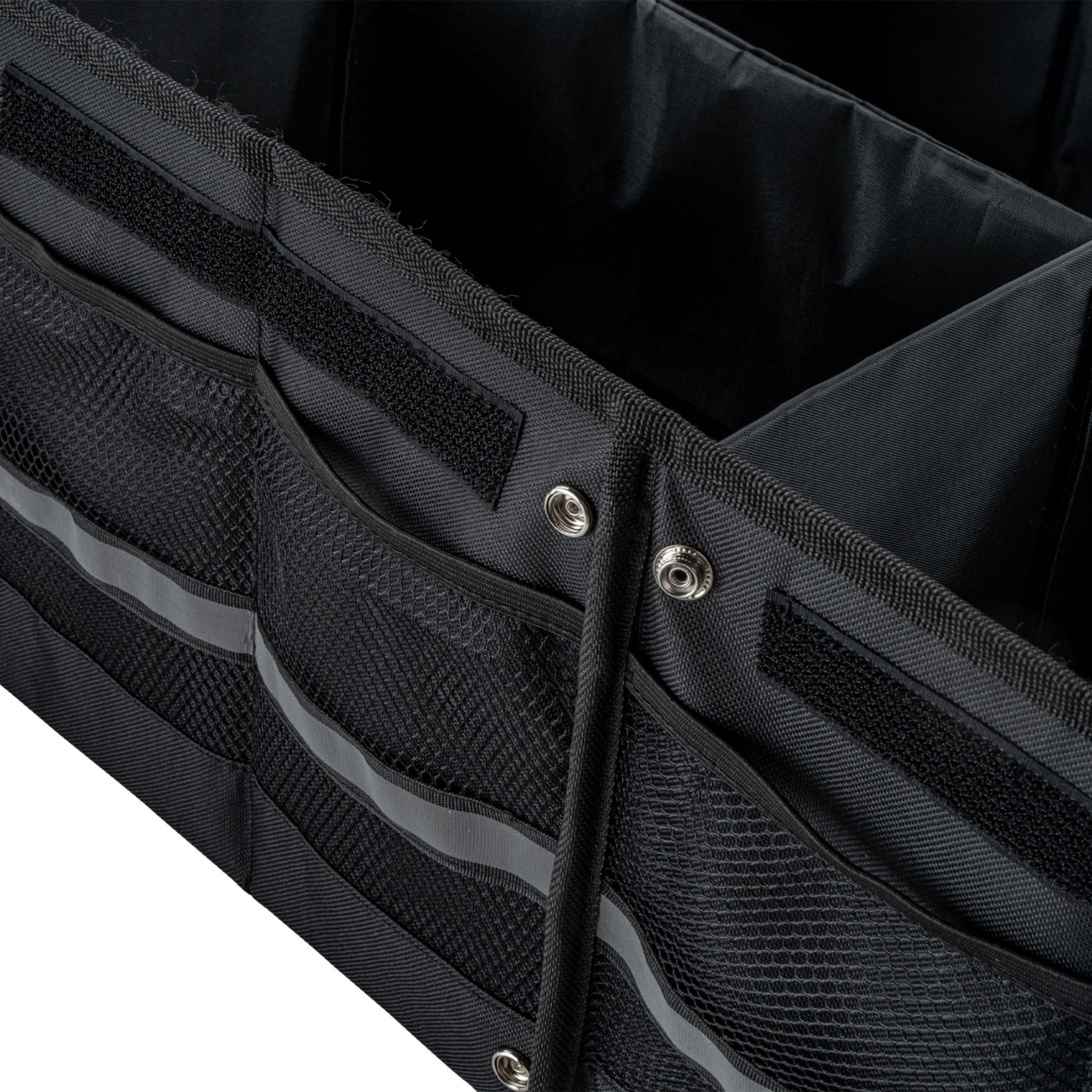 Multipurpose Collapsible Trunk Cargo Storage Box Waterproof 3 Compartments Car Organizer Black
