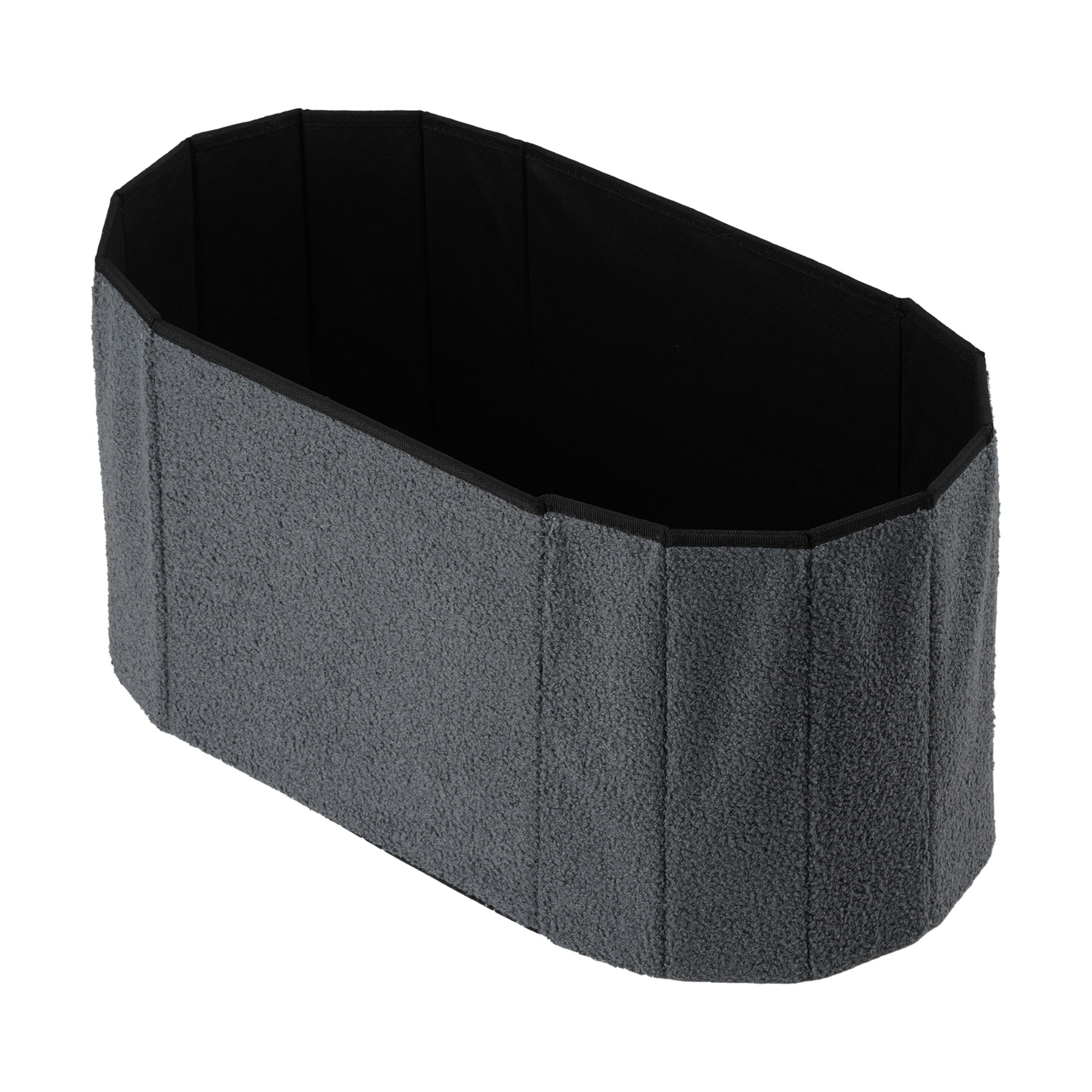 Folding Storage Ottoman Bench Oval Toy Blanket Organizer Box Footstool Pouf Seat 