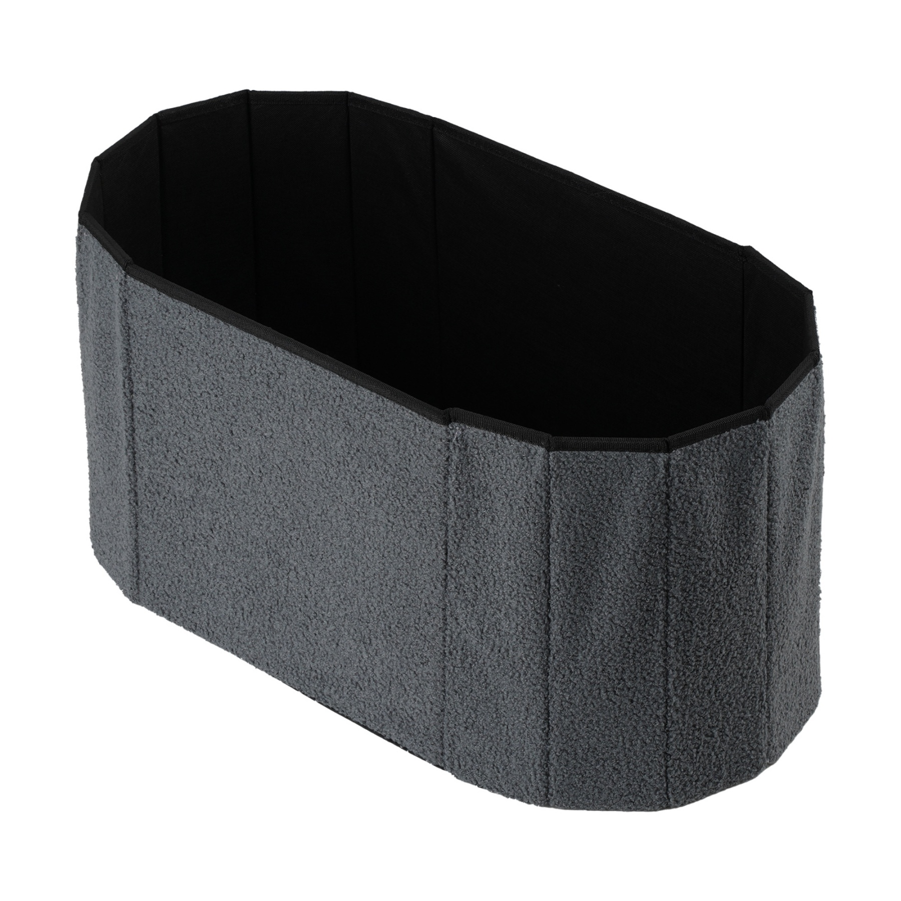 Folding Storage Ottoman Bench Oval Toy Blanket Organizer Box Footstool Pouf Seat 