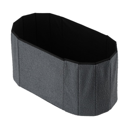 Folding Storage Ottoman Bench Oval Toy Blanket Organizer Box Footstool Pouf Seat 