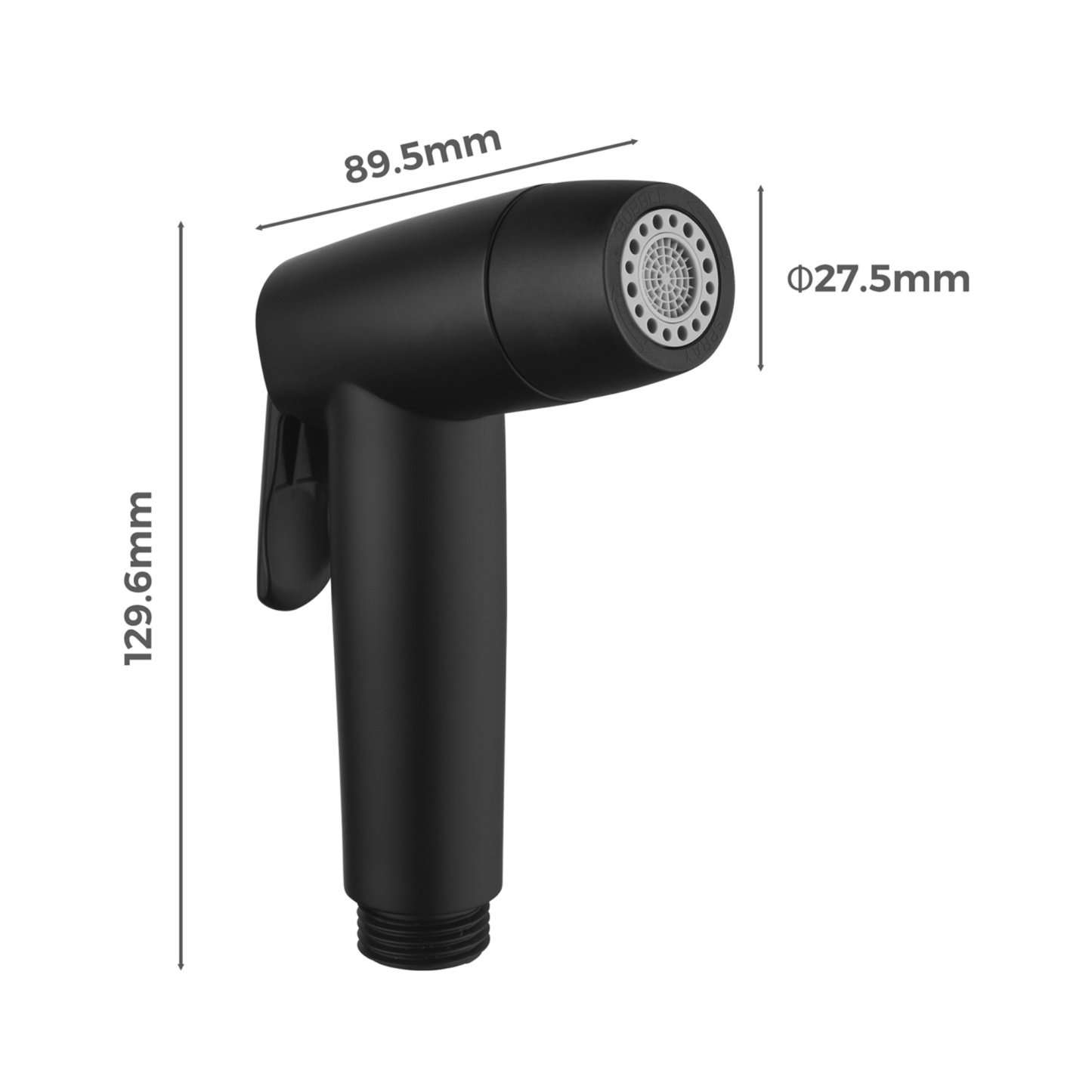 2 Function Handheld Bidet Sprayer Set Toilet Shattaf Shower Head Jet Douche Kit 1.2m Water Hose Chrome/Black