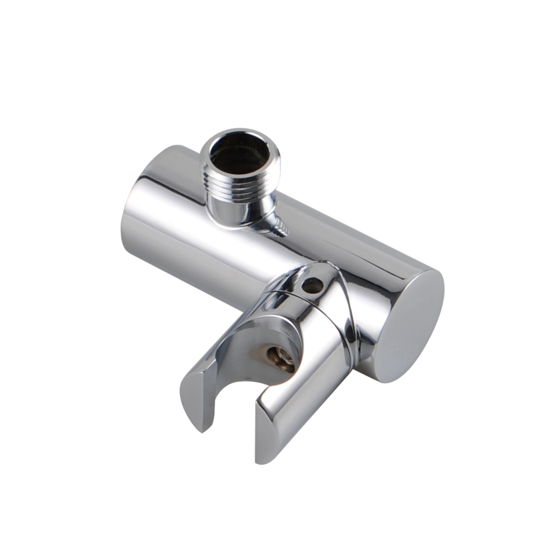 Round Swivel Handheld Shower Head Holder 1.5m Shower Hose Wall Mounted G1/2 Water Inlet Connector Chrome/Black