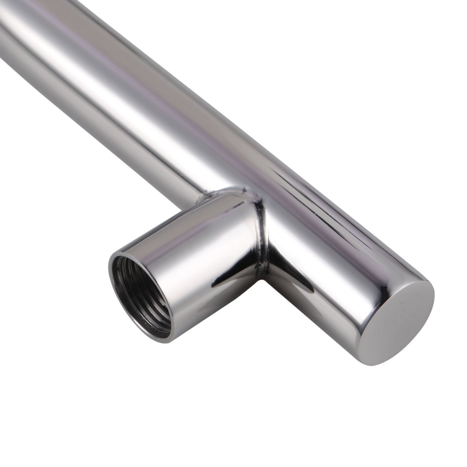 Round Gooseneck Wall Mounted Shower Arm Bathroom Extension Shower Arm for Rain Shower Head Set Chrome/Matte Black