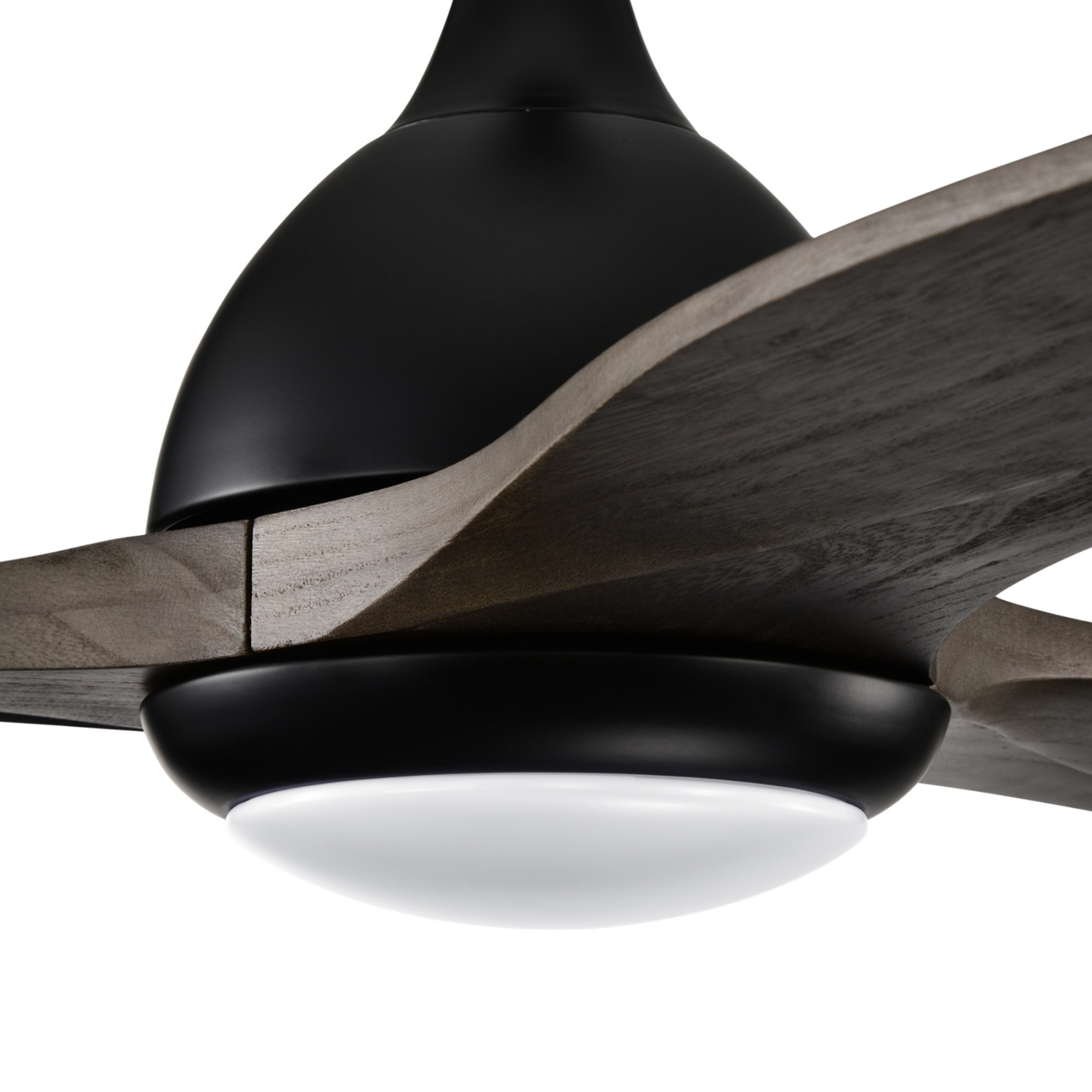 52'' Timber Wooden Blades Ceiling Fan Indoor/Under Cover Outdoor 6 Speed Reversible LED Light Remote Control Matt White & Natural/Matt Black & Ebony