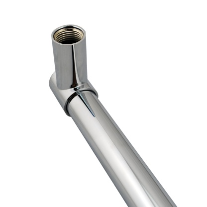 Bathroom Round Brass 180° Swivel Wall Mounted Gooseneck Shower Arm Bath Extension Rain Head Shower Arm Chrome/Black