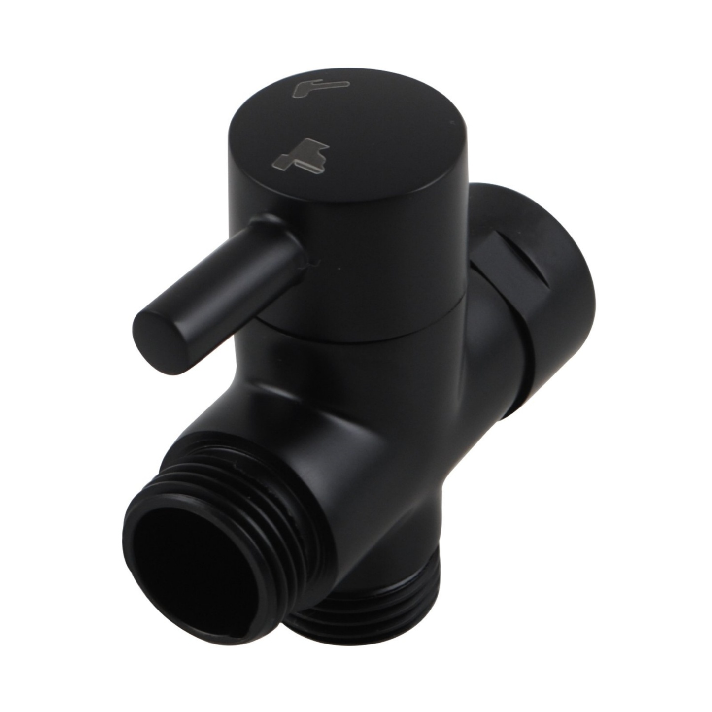 Bathroom Toilet Douch Bidet Diverter Valve Shower Shattaf Sprayer Water Adapter Chrome/Black