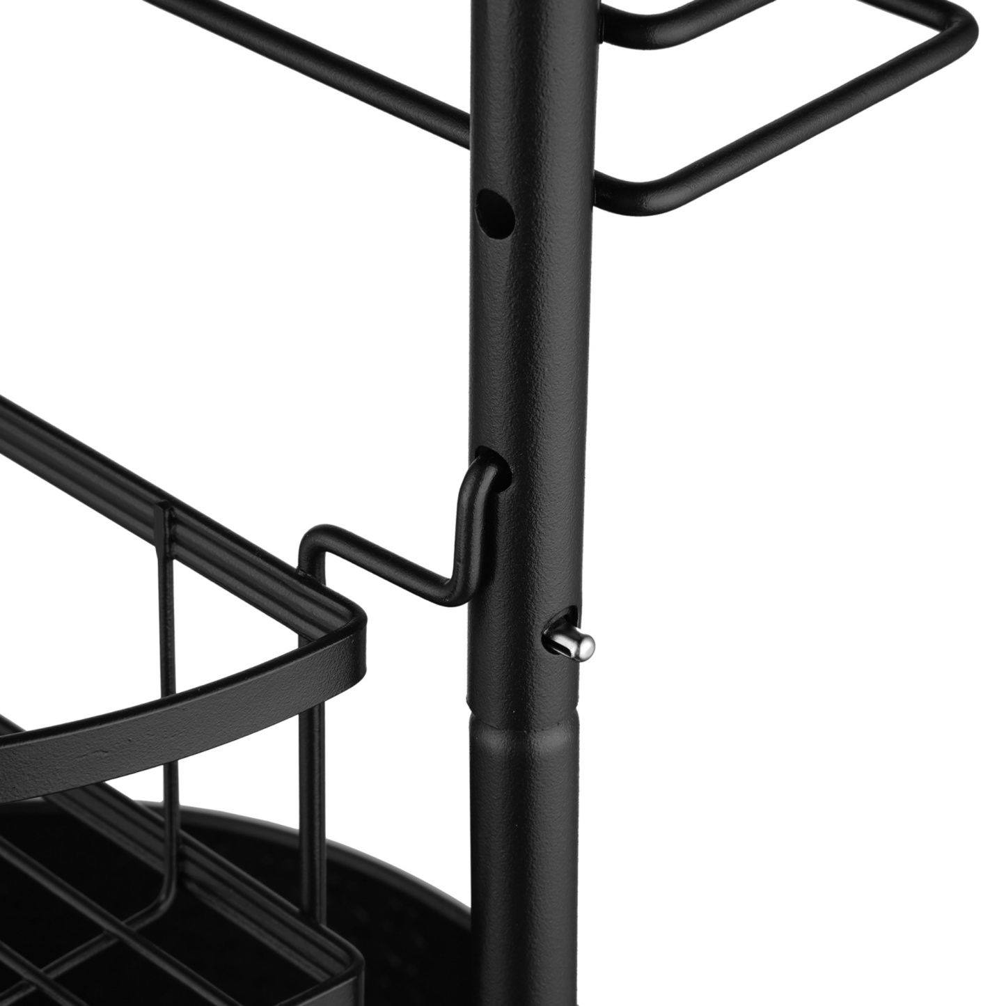 2 Tier Kitchen Rotating Spice Seasoning Lazy Susan Organizer Rack Paper Hanger Black Bathroom Cosmetics Lotion Storage Towel Holder