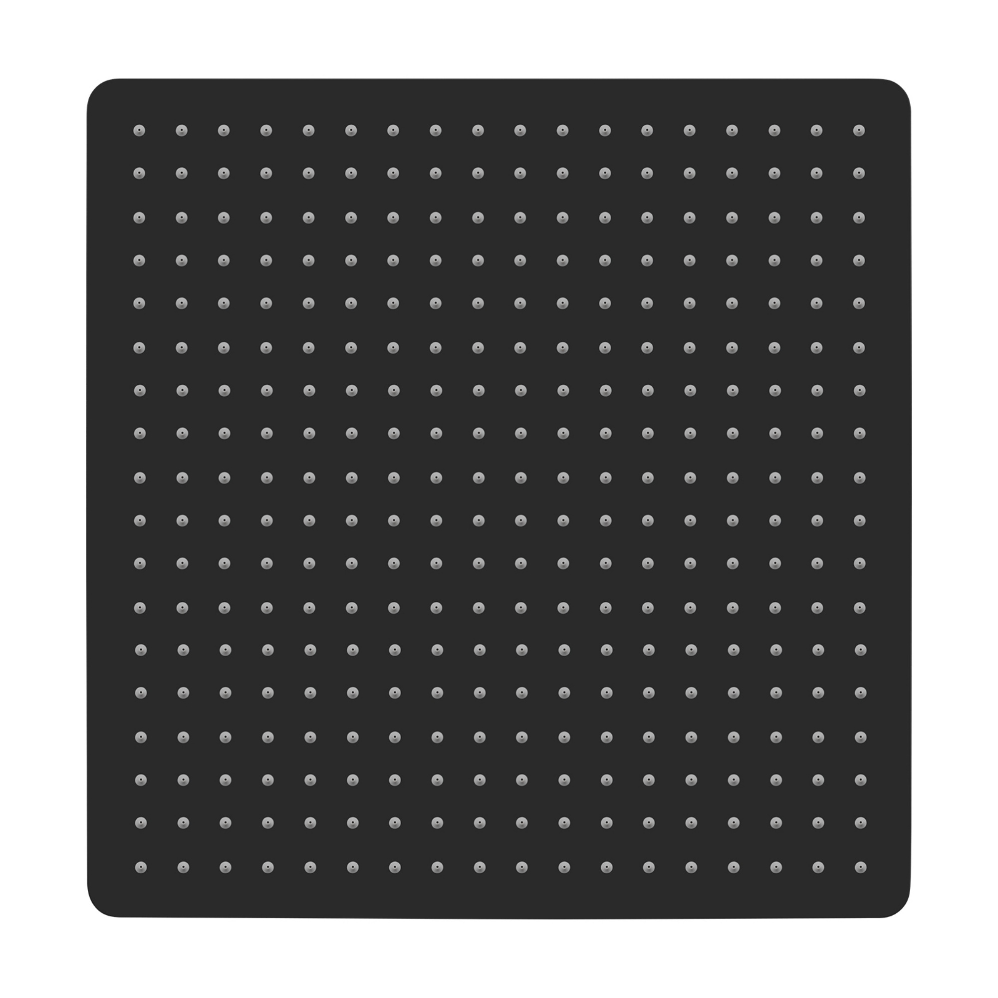 400mm 16'' Bathroom Square Stainless Steel Overhead Shower Head Super Thin Rainfall Bath Rose Black/Chrome