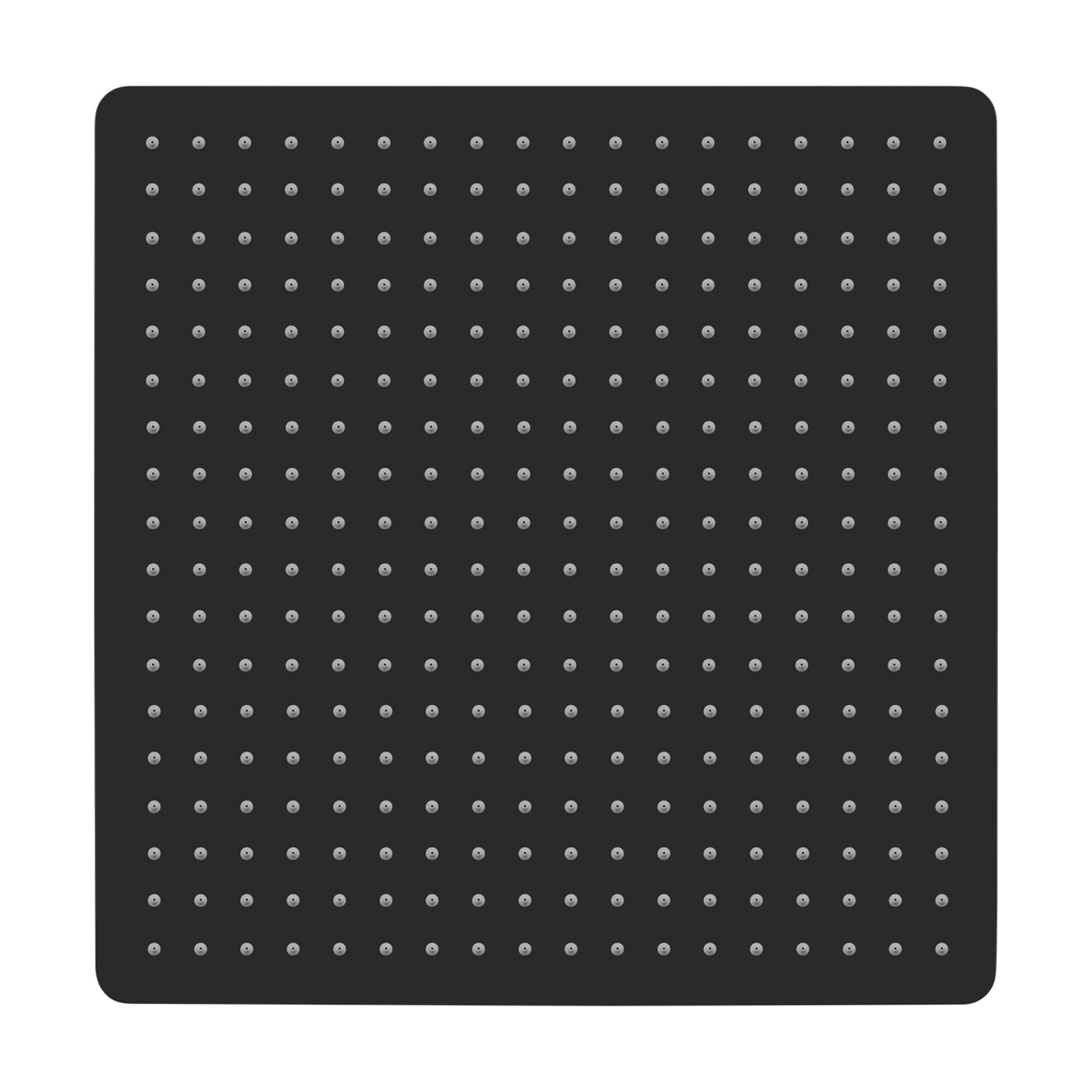 400mm 16'' Bathroom Square Stainless Steel Overhead Shower Head Super Thin Rainfall Bath Rose Black/Chrome