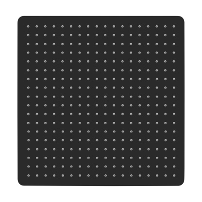 400mm 16'' Bathroom Square Stainless Steel Overhead Shower Head Super Thin Rainfall Bath Rose Black/Chrome