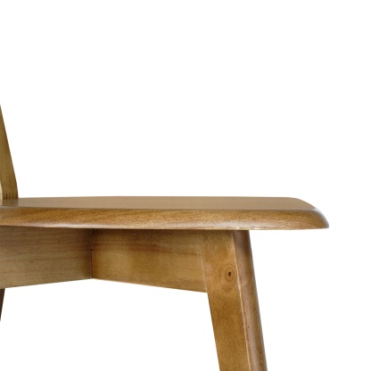 2PCs Rubber Wood Dining Chairs for Home Kitchen Restaurant Walnut/Natural/Black