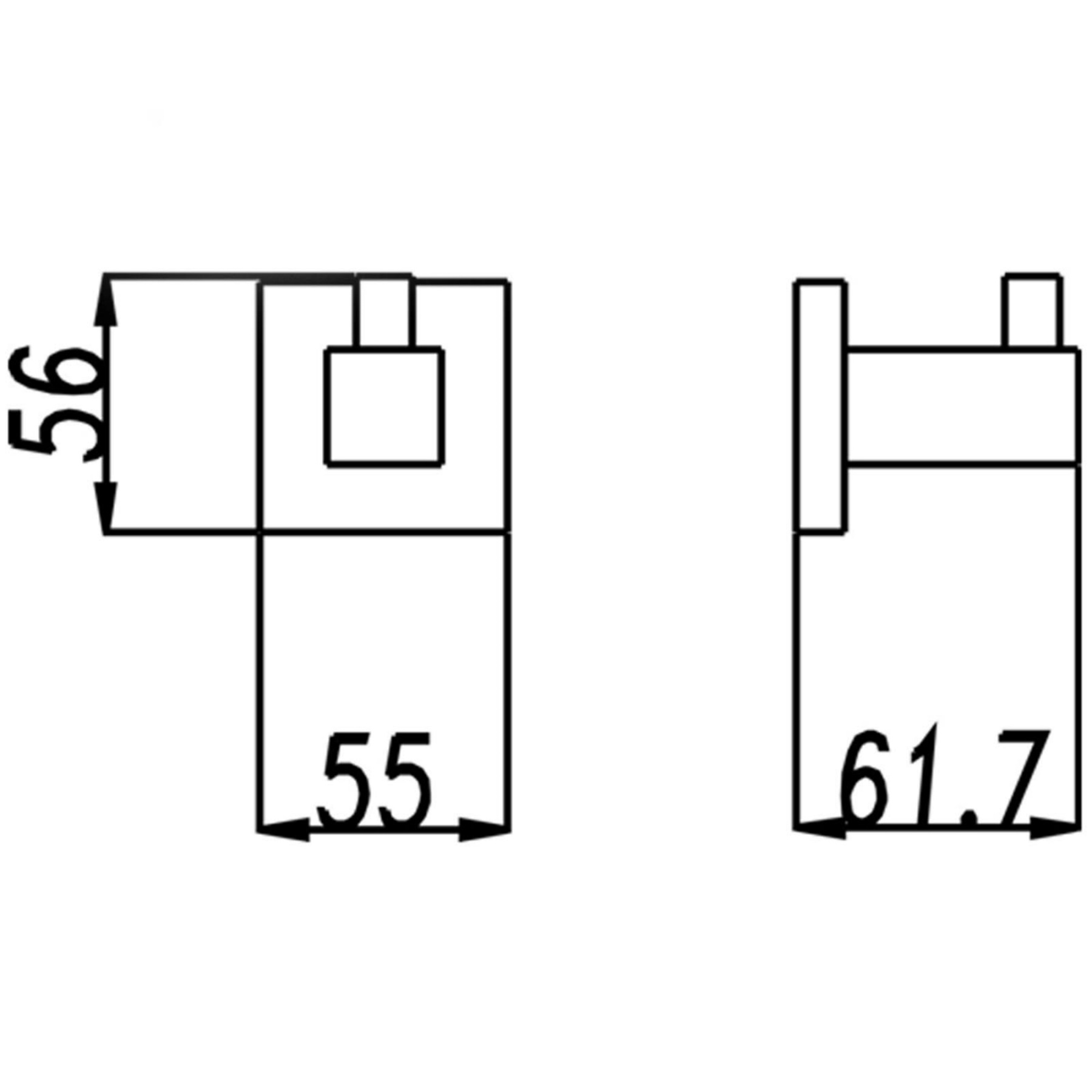 Square 304 Stainless Steel Robe Hook Wall Mounted Towel Cloth Holder Hanger Hook Chrome/Black