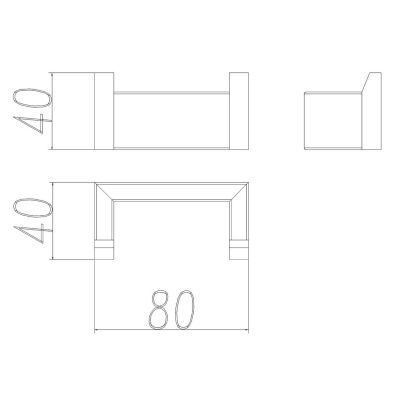 Bathroom Square Stainless Steel Robe Hook Wall Mounted Double Towel Clothes Hanger Holder Black/Chrome