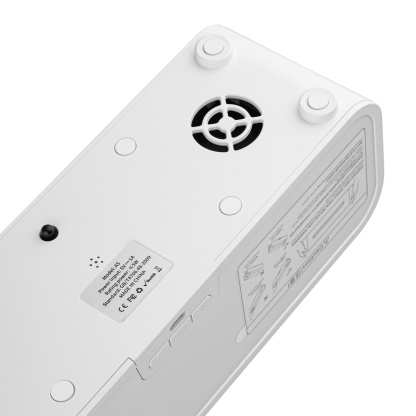 7 Colour Flame Remote Control Aromatherapy Diffuser 3 Timer Sound Reactive Air Humidification Black/White