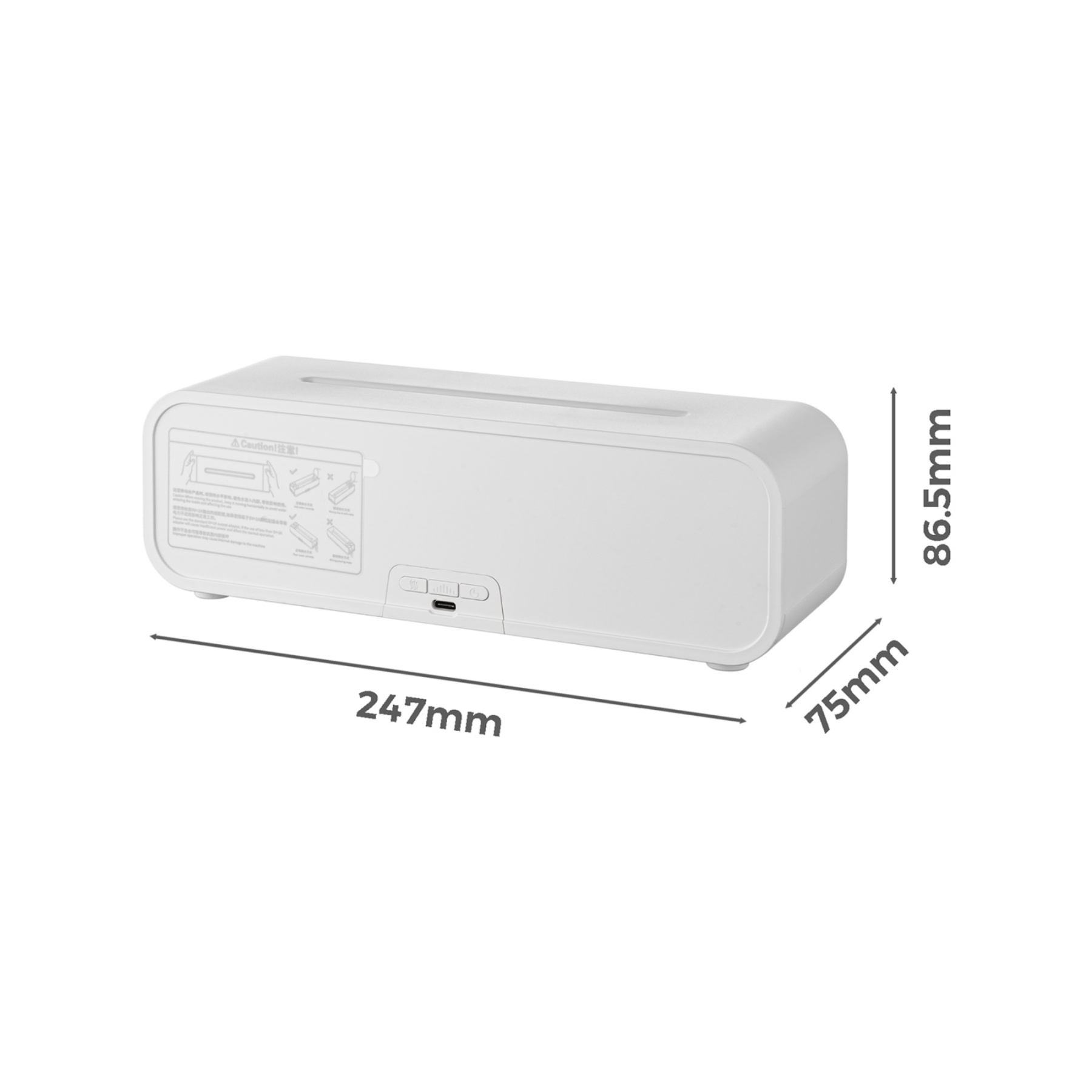 7 Colour Flame Remote Control Aromatherapy Diffuser 3 Timer Sound Reactive Air Humidification Black/White