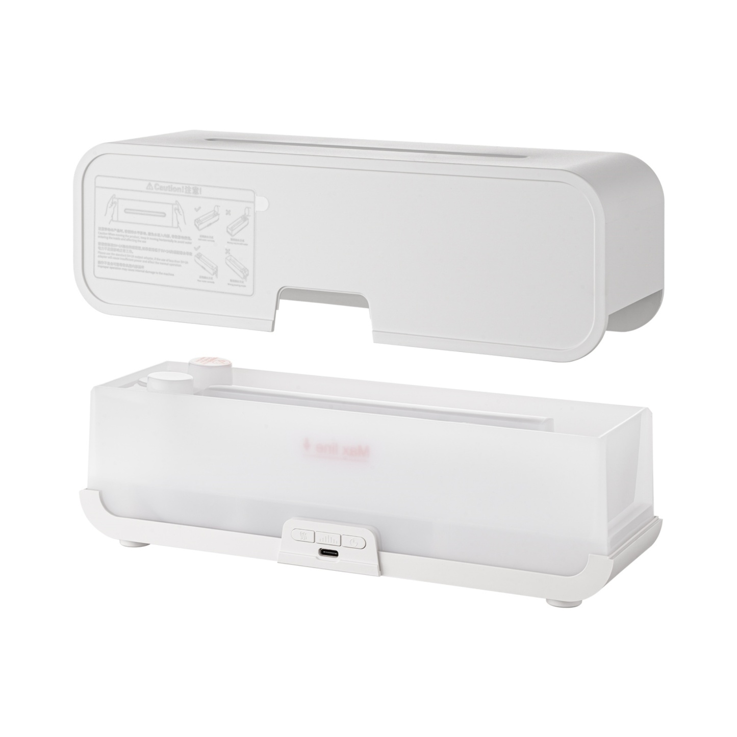 7 Colour Flame Remote Control Aromatherapy Diffuser 3 Timer Sound Reactive Air Humidification Black/White