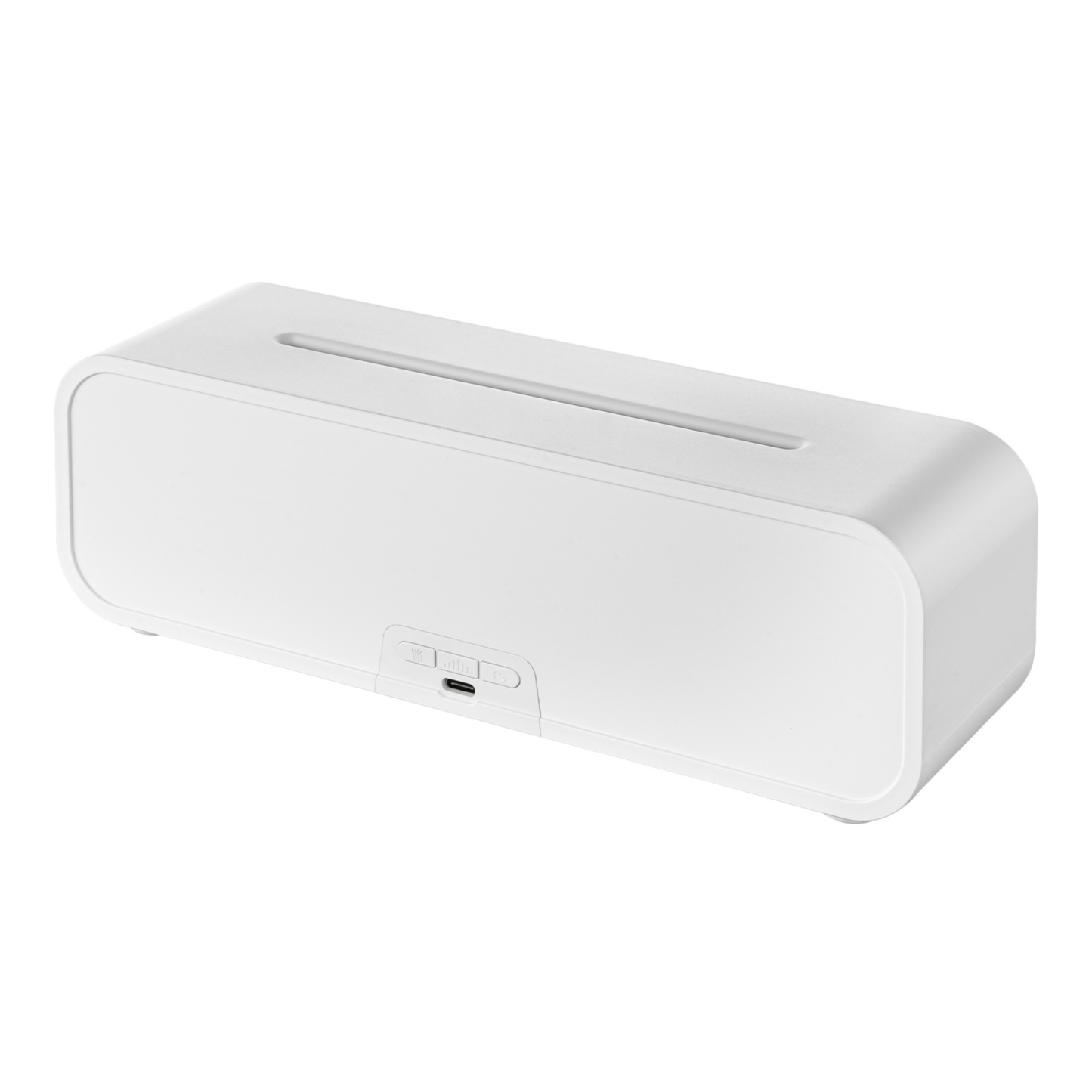 7 Colour Flame Remote Control Aromatherapy Diffuser 3 Timer Sound Reactive Air Humidification Black/White