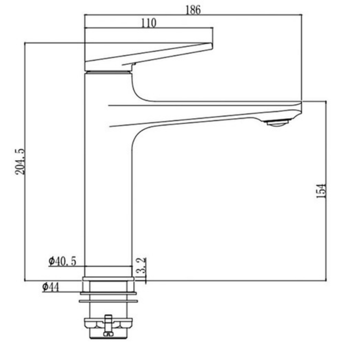Round Brass Bathroom Basin Mixer Tap Laundry Sink Vanity Spout Faucet Chrome/Black